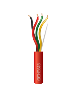 4307-1104/1000-GENESIS-Bobina de 305 Metros de Alambre / 4 x 18 AWG / Riser / Tipo FPLR-CL3R / Resistente al Fuego / Color Rojo / Para Sistemas Contra Incendio o Sistemas de Evacuación