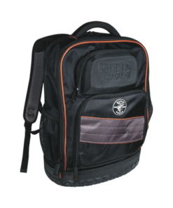 55439BPTB-KLEIN TOOLS-Mochila para herramientas y computadora portátil Tradesman Pro™ en poliéster negro con 25 bolsillos (No incluye herramientas).