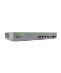 AT-GS950/10PS-V2-ALLIED TELESIS-Switch PoE+ Gigabit WebSmart de 10 puertos 10/100/1000 Mbps (2 x Combo) + 2 puertos gigabit SFP (Combo), 75 W