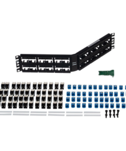 CPPKLA6ATG48WBL-PANDUIT-Kit de Patch Panel Modular Angulado de 48 Puertos, Con 48 Jacks Mini-Com Estilo TG Cat6A, 19 in, 2 UR