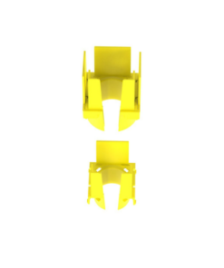 FIDT2X2YL-PANDUIT-Tapa con 1 Salida a Tubo Corrugado de 1.5in (38mm), Para uso con Canaletas 2X2 FiberRunner™, Color Amarillo