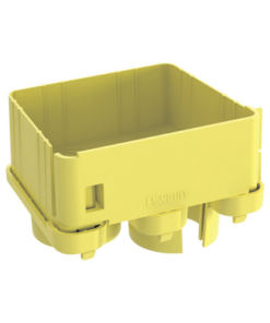 FRIDT4X4LYL-PANDUIT-Tapa con 2 Salidas a Tubo de 1.5in (38mm), Para uso con Canaletas 4X4 FiberRunner™, Color Amarillo