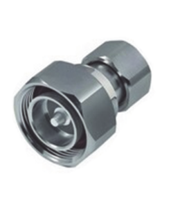 RFD-1686-4-RF INDUSTRIES,LTD-Adaptador en Línea de Conector DIN 7-16 Macho a 4.3-10 Macho, Bronce Blanco/ Plata/ Teflón.