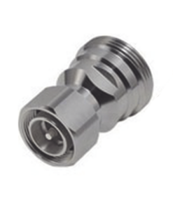 RFD-1688-4-RF INDUSTRIES,LTD-Adaptador en Línea de Conector DIN 7-16 Hembra a 4.3-10 Macho, Bronce Blanco/ Plata/ Teflón.