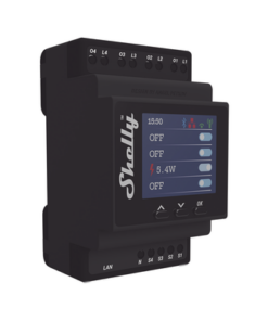 SHELLYPRO4PM-SHELLY-Relevador 40A inalámbrico WIFI y Ethernet / 4 canales inteligentes / 10A por canal, 110-230 V /montaje riel DIN
