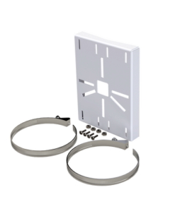 SYSPM01V3B-EPCOM INDUSTRIAL-Montaje universal galvanizado para instalación de cámaras en poste 2" a 5" en color blanco