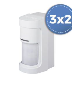 WXSRAM3X2-OPTEX-3 X 2 / Detector de Movimiento / 180° de Detección / Panorámico / A baterías / 100% Exterior / Compatible con cualquier panel de alarma/ Serie SHIELD