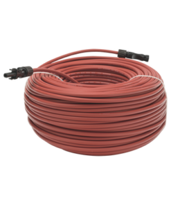 CBLMC4HM100RED-EPCOM POWERLINE-Cable Fotovoltaico 100 m, Rojo, Calibre 10 AWG con Terminales MC4 en Ambos Extremos