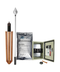 KDA-01-ALU-TOTAL GROUND-Kit de Pararrayo con Punta en Aluminio con Diámetro de Protección de 160 metros. 