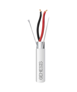 3221-5012-GENESIS-Carrete de 152 Metros (500 Pies) de Cable / 2 x 16 AWG / Blindado / Plenum / Color Blanco / Para Aplicaciones de Audio, Seguridad y Control