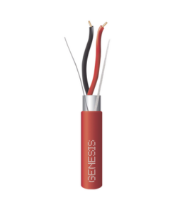 4406-5504-GENESIS-Bobina de 152 Metros de Alambre / 2 x 16 AWG / Riser / BLINDADO / Tipo FPLR / Color Rojo / Para Aplicaciones en Sistemas de Detección de Incendio y Sistemas de Evacuación