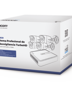 B8-KIT-MIC-EPCOM PROFESSIONAL-(MICRÓFONO Integrado) Kit TurboHD 1080p Lite / DVR 4 canales / Audio por Coaxitron / 4 Cámaras Bala de Metal con Micrófono Integrado