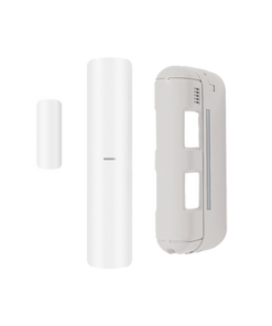 BX80NR-W-HKV-OPTEX-Detector de movimiento inalámbrico de doble cobertura, ideal para lugares angostos, fachadas o generar bardas virtuales hasta 24 metros / Transmisor DS-PDMC-EG2-WB para paneles Hik Vision AXPRO