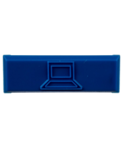 CIDBU-C-PANDUIT-Paquete de 100 Iconos de Datos de Instalación a Presión, Para Jacks Mini-Com de Panduit, De Plástico, Color Azul