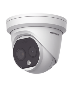 DS-2TD1217-2/QA-HIKVISION-Turret IP Dual / Térmica 1.8 mm (160 x 120) / Óptico 2 mm (4 Megapixel) / Detección de Personas 53 mts / 15 mts IR / Exterior IP67 / PoE / Termométrica / Detección de Temperatura / Sirena y Luz / Micro SD 32 GB Incluida 