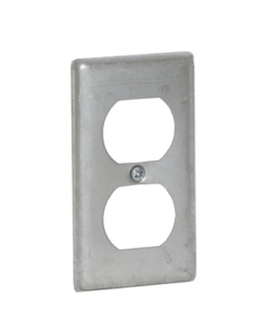 HUB-864-RACO-Tapa Metálica 4"X2"/ Para tomacorriente Duplex.