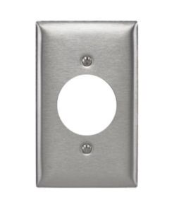 HUB-SS-720-RACO-Placa para Receptaculo Sencillo 20 y 30 A de Media Vuelta/ 1.6" (40 mm) / Acero Inoxidable.