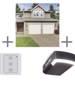 KT-GAR108-ACCESSPRO-KIT COMPLETO Puerta GARAGE108 / Lisa / Color blanco / Insulada / Incluye Motor FS1000SPEED / 1/2HP / Fuerte/Silencioso/Luz LED/Motor DC .