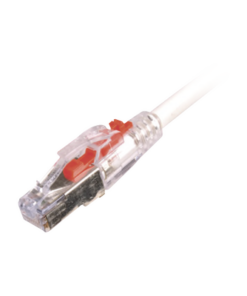 LKP6-005F-02DS-SIEMON-Patch Cord LockIT ™ Cat6A S/FTP, CM / LS0H, 5ft, Color Blanco, 28 AWG