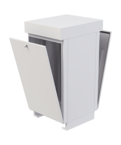 LP-FRC-6066-20U-LINKEDPRO BY EPCOM-Gabinete de Piso Uso Exterior IP-54  de 19" 20 UR, Doble Puerta, Postes frontales e Intermedios Ajustables.