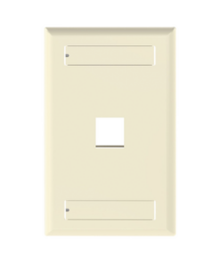 NK1FEIY-PANDUIT-Placa de Pared Vertical, Salida Para 1 Puerto Keystone, Con Espacios Para Etiquetas, Color Marfil