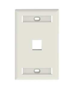 NK1FIWY-PANDUIT-Placa de Pared Vertical, Salida Para 1 Puerto Keystone, Con Espacios Para Etiquetas, Color Blanco Mate
