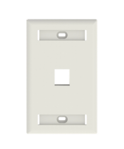 NK1FWHY-PANDUIT-Placa de Pared Vertical, Salida Para 1 Puerto Keystone, Con Espacios Para Etiquetas, Color Blanco