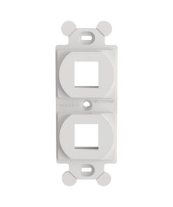 NK2106MFWH-PANDUIT-Marco de Módulo Dúplex, Para Placas Frontales Estándar NEMA 106, Acepta 2 Módulos Keystone, Color Blanco