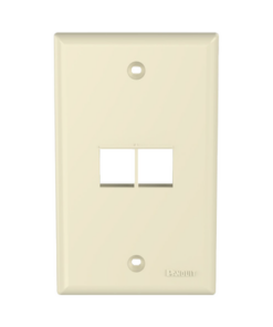 NK2FNEI-PANDUIT-Placa de Pared Vertical, Salida Para 2 Puertos Keystone, Color Marfil