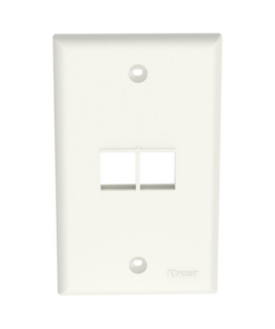 NK2FNIW-PANDUIT-Placa de Pared Vertical, Salida Para 2 Puertos Keystone, Color Blanco Mate