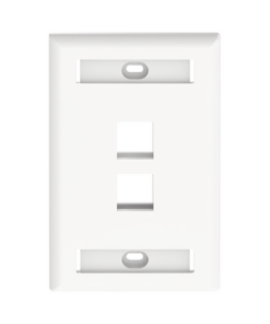 NK2FWHY-PANDUIT-Placa de Pared Vertical, Salida Para 2 Puertos Keystone, Con Espacios Para Etiquetas, Color Blanco