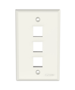 NK3FNIW-PANDUIT-Placa de Pared Vertical, Salida Para 3 Puertos Keystone, Color Blanco Mate