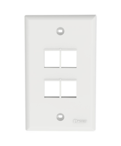 NK4FNWH-PANDUIT-Placa de Pared Vertical, Salida Para 4 Puertos Keystone, Color Blanco