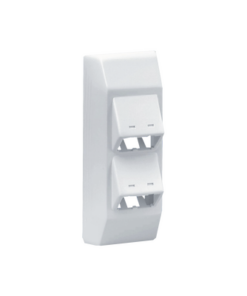 T45HDBIW-PANDUIT-Soporte Con 4 Puertos Mini-Com, Con Bisagras de Instalación a Presión, Para Canaletas T45, Material PVC Rígido, Color Blanco Mate