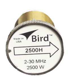 2500H-BIRD TECHNOLOGIES-Elemento de 2500 W., en línea 7/8" para Wattmetro BIRD 43 en Rango de Frecuencia de 2 a 30 MHz.