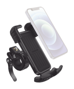 60548-UGREEN-Soporte de Celular para Manillar de Motocicleta o Bicicleta / Anti Vibración / Protección de clip Antideslizante / Rotación de 360° / Bloqueo de Seguridad / Compatible con manillar de 0.6'' a 1.75'' / Soporta dispositivos de 4.6''