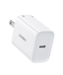 70226-UGREEN-Cargador de 20W / 1 Puerto USB-C / Carga Rápida 20W/ Power Delivery 3.0 / Quick Charge 4.0 / Tamaño Compacto / Enchufe Plegable / Mayor Eficiencia Energética.