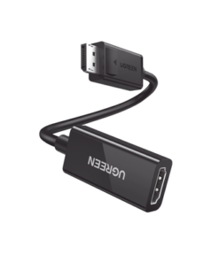 70694-UGREEN-Convertidor DisplayPort a HDMI 4K@60Hz | 3D | HDR | Blindaje Interno | Botón Liberador | Largo 25 cm (9.84 Pulgadas) | Carcasa de ABS | Plug & Play.