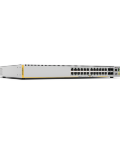 AT-X510-28GTX-10-ALLIED TELESIS-Switch Stackeable Capa 3, 24 puertos 10/100/1000 Mbps + 4 puertos SFP+ 10 G, fuente redundante