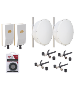 B5CTX30-MIMOSA NETWORKS-Kit de 2 radios B5c con antena de 30 dBi , Frecuencia (4.9-6.5 GHz), incluye jumper y radomo, ideal para distancias de hasta 25km