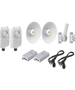 B5X-PTP-KIT3-MIMOSA NETWORKS-Kit de 2 radios B5X con kit de antenas (20dBi), rango de frecuencia extendida (4.9 a 6.4 GHz),  incluye inyector POE, cable de alimentación y 2 FLEXIMOUNT-XL para alineación, distancia de hasta 8 km