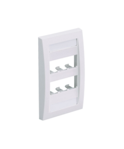 CFPE6IWY-PANDUIT-Placa de Pared Vertical Ejecutiva, Salida Para 6 Puertos Mini-Com, Con Espacios Para Etiquetas, Color Blanco Mate