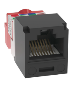 CJ5E88TBL-PANDUIT-Conector Jack RJ45 Estilo T, Mini-Com, Categoría 5e, de 8 posiciones y 8 cables, Color Negro