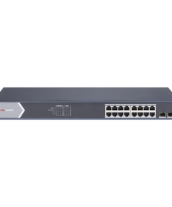 DS-3E0518P-E/M-HIKVISION-Switch Gigabit PoE+ / No Administrable / 16 puertos 10/100/1000 Mbps PoE+ / 2 puertos SFP de Uplink / 125 Watts 