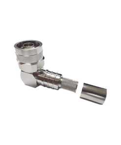 EZ-400-NMH-RA-X-Times Microwave-Conector N Macho Angulo Recto, Plegable Hex. con Pin Cautivo para cables Tipo RG8