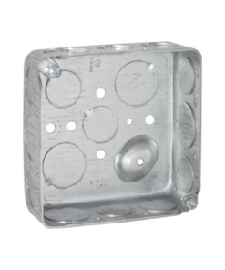 HUB-192-RACO-Caja Cuadrada 4 x 4"/ Profundidad 1- 1/2"/ Cuenta con 11 Entradas de 1/2" y 6 de 3/4"..