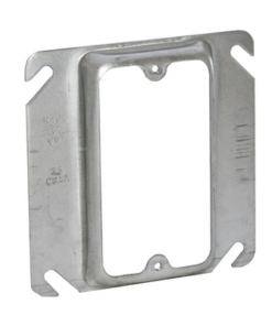 HUB-772-RACO-Sobretapa Cuadrada Galvanizada  de 4", realce de 1/2".