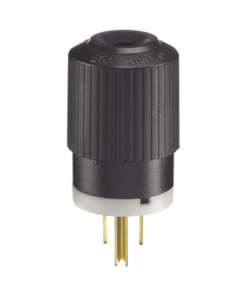 HUB-BRY-5266-NP-HUBBELL-Clavija Negra 15 A 125 V CA 2 Polos 3 Hilos (NEMA 5-15P).  