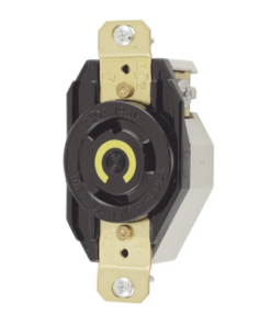 HUB-HBL-2610-HUBBELL-Receptáculo de Media Vuelta Industrial 30 A 125 V CA 2 Polos 3 Hilos (Nema L5-30R) Color Negro