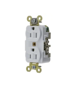 HUB-HBL-5262W-HUBBELL-Contacto Dúplex 15 A 125 V 2 Polos, 3 Hilos Color Blanco (Nema 5-15R). Grado Industrial.